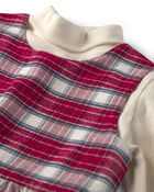 B&eacute;b&eacute; fille - Ensemble 2 pi&egrave;ces chasuble en flanelle de coton biologique, image 6 sur 6 diapositives