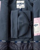 Girls 2-Piece Print Taslan Snowsuit - Rosewood, image 7 of 7 slides