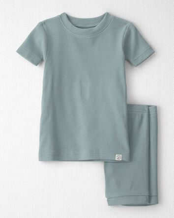 Baby 2-Piece Organic Cotton Ribbed Pyjamas, 