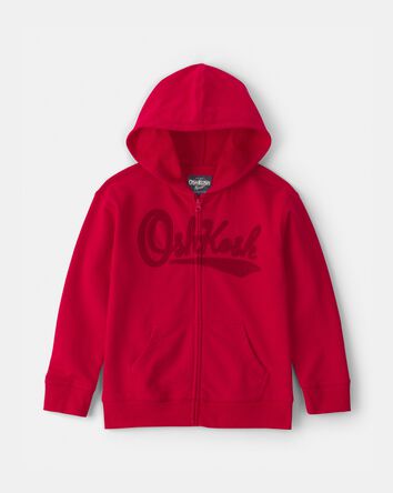 Kid OshKosh Logo Zip-Up Hoodie - Red, 