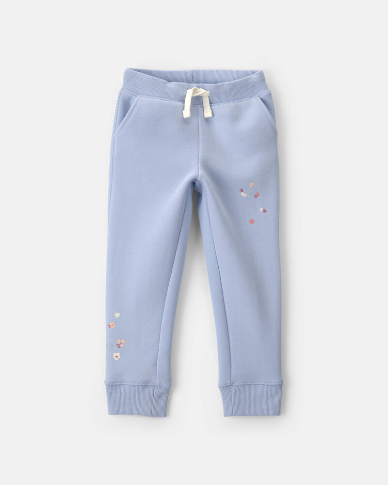 Toddler Girl Fleece Joggers - Blue, image 1 of 4 slides