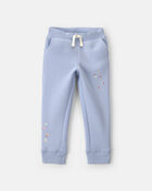 Toddler Girl Fleece Joggers - Blue, image 1 of 4 slides