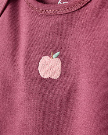 Bébé fille - Emballage de 5 cache-couches en coton imprimé fruits - marron/vert/rose/rouge/blanc, 