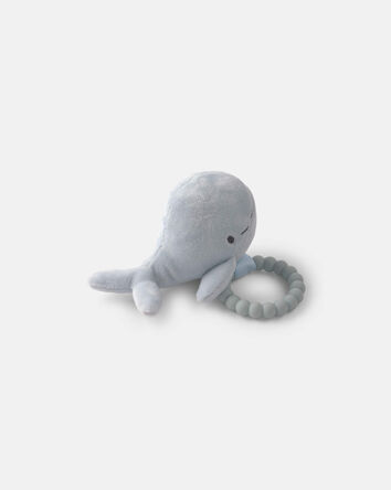 Whale Plush Teether - Blue, 