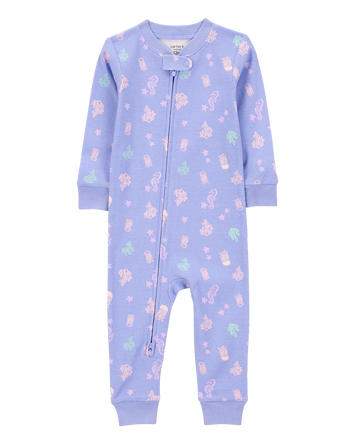 Toddler 1-Piece Jellyfish 100% Snug Fit Cotton Footless Pyjamas, 