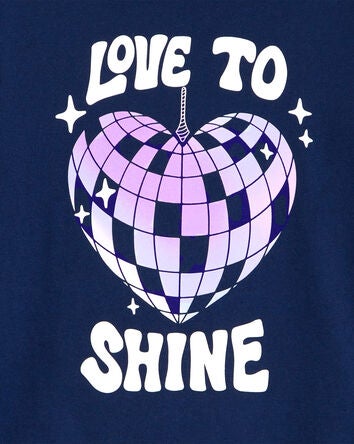 Kid Love to Shine Long-Sleeve Shirt - Navy, 