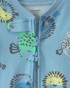 B&eacute;b&eacute; gar&ccedil;on - Pyjama 1 pi&egrave;ce en 100 % coton &agrave; motif poisson-globe, image 2 sur 3 diapositives