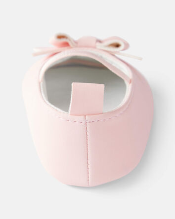 Baby Girl Bow Suede Mary Jane Dress Shoes - Pink, 
