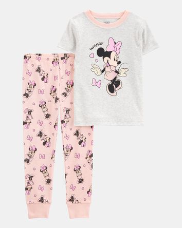 Toddler Girl Minnie Mouse Snug Fit Cotton 2-Piece Pyjamas, 
