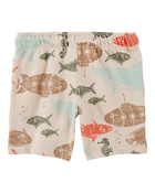 Toddler Sea Print Pull-On Shorts, image 2 of 4 slides