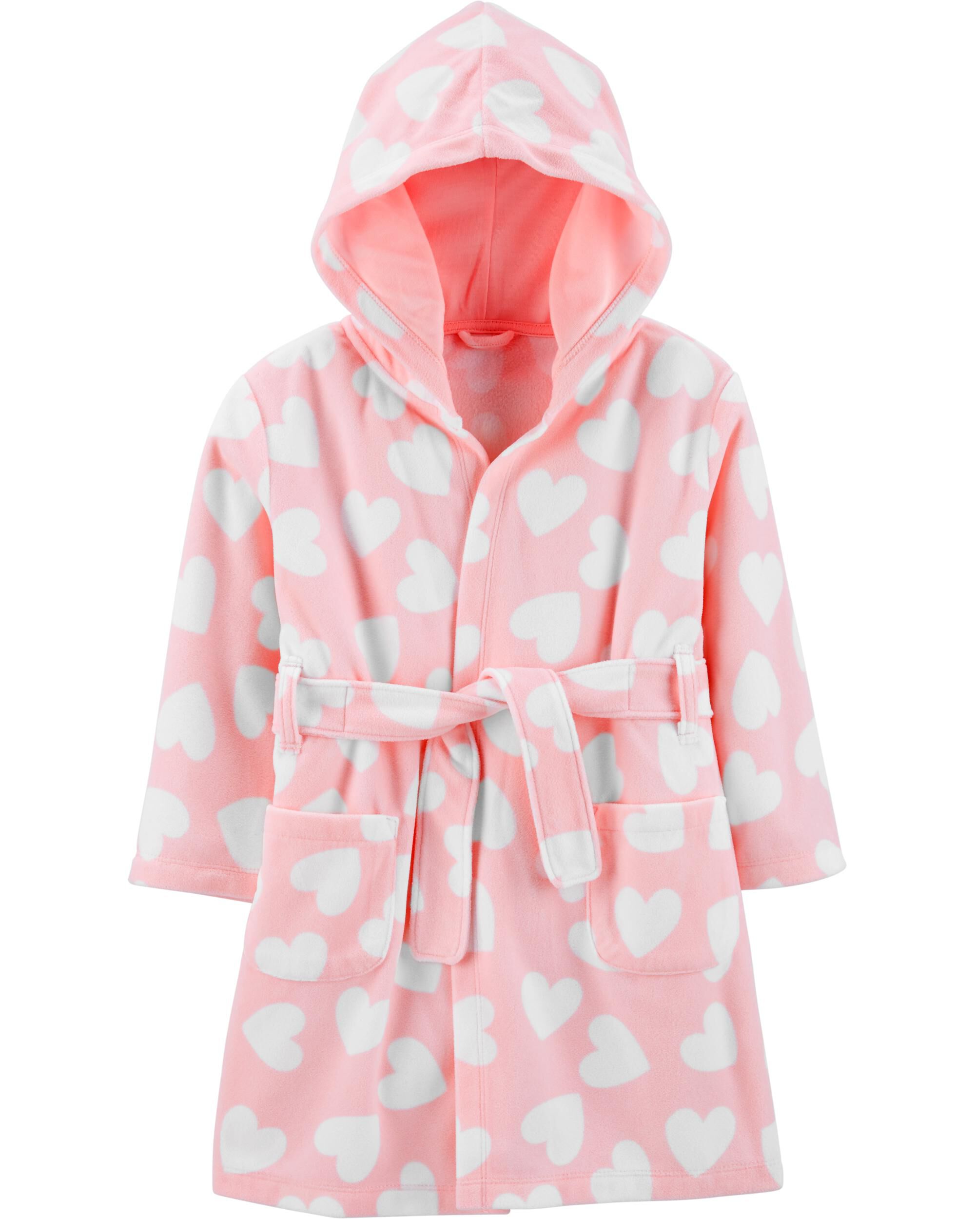 Robe De Chambre A Capuchon En Molleton Avec Cœur Pour Carter S