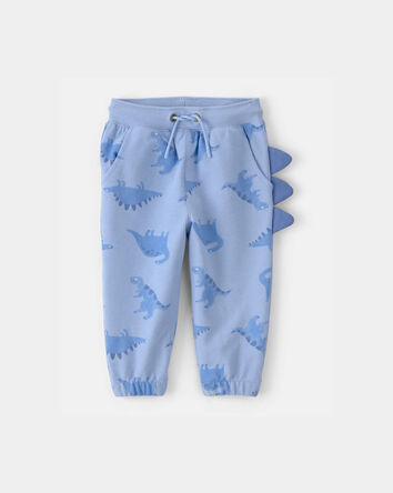 Baby Boy Dinosaur French Terry Joggers - Blue, 