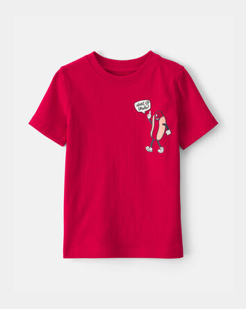 Tout-petit gar&ccedil;on - T-shirt &agrave; imprim&eacute; hot dog - Rouge, 