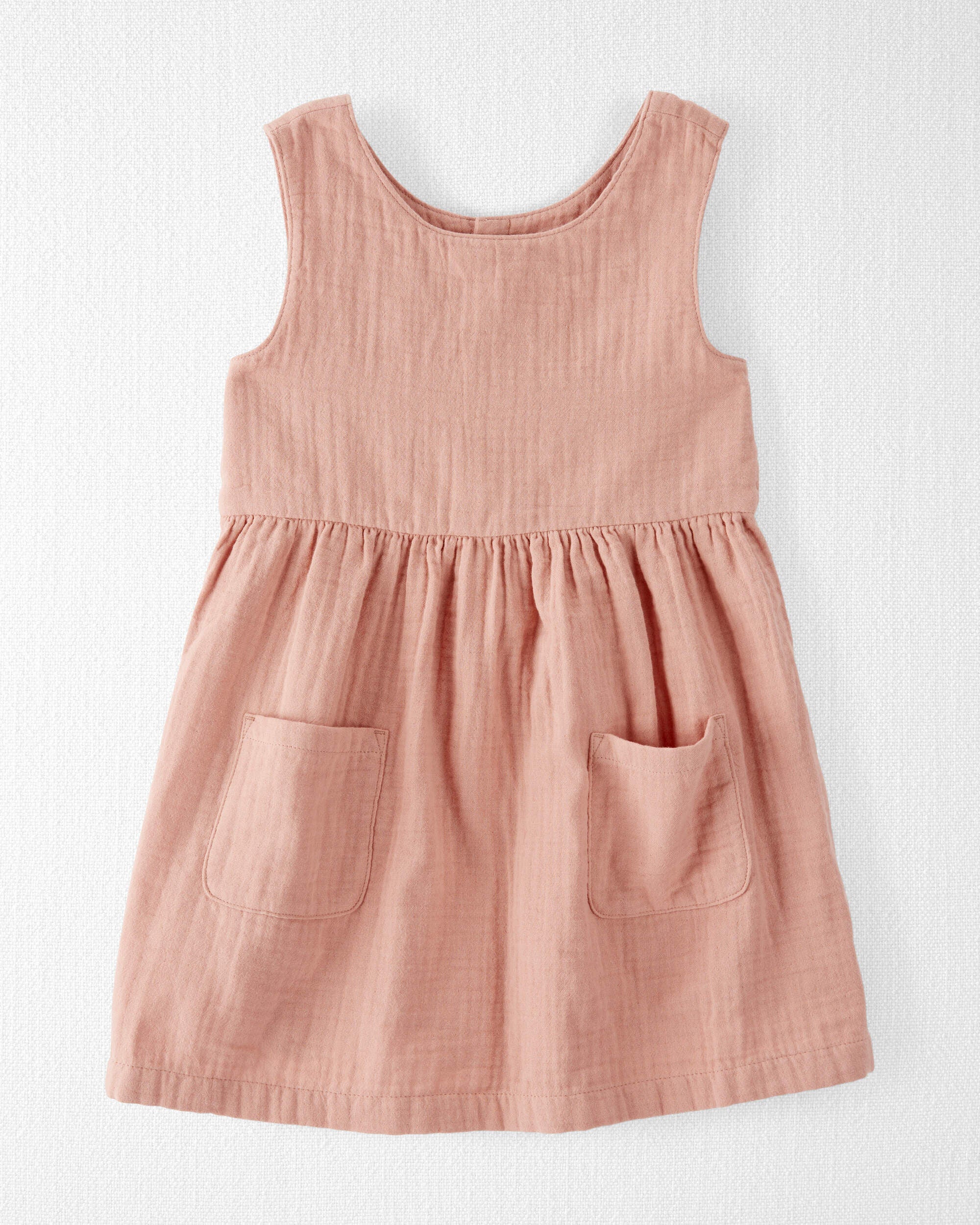 Toddler Organic Cotton Gauze Pocket Dress