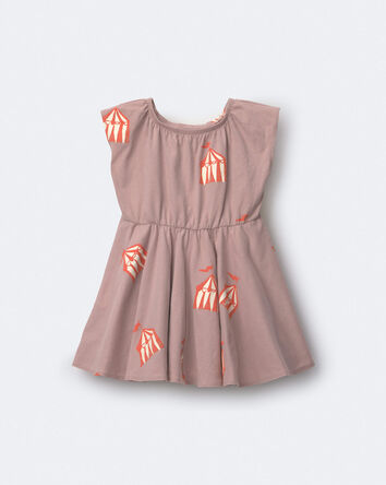 Toddler Girl Avenue Twirl&trade; Dress in Big Top Print - Mauve, 