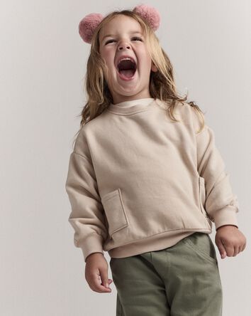 Toddler Otter Sweatshirt™ with Pockets - Khaki, 