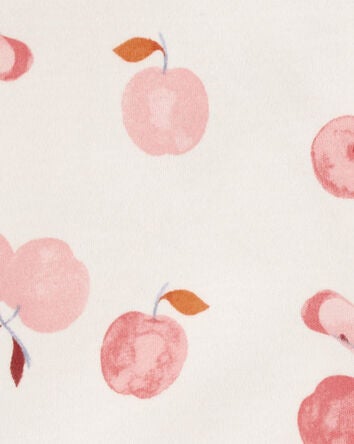 Baby Apple Print 2-Way Zip Cotton Sleeper, 