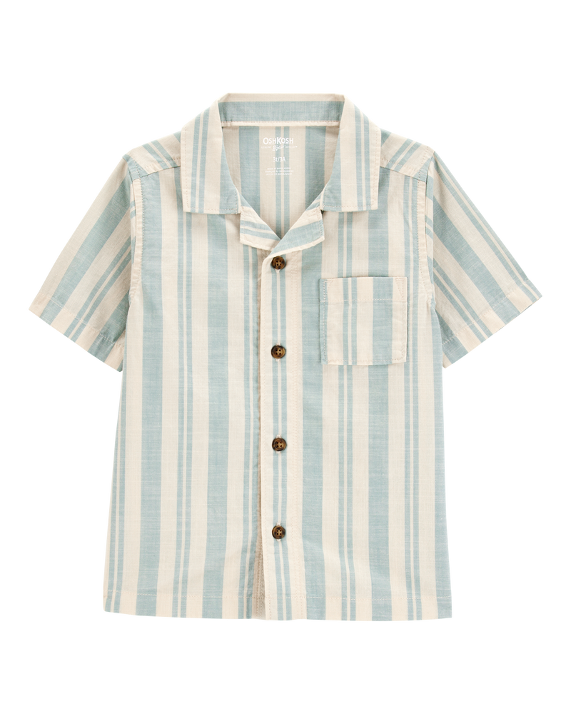 Baby Short-Sleeve Striped  Button-Front Shirt, image 1 of 3 slides