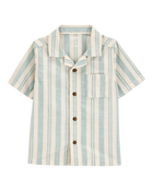 Baby Short-Sleeve Striped  Button-Front Shirt, image 1 of 3 slides
