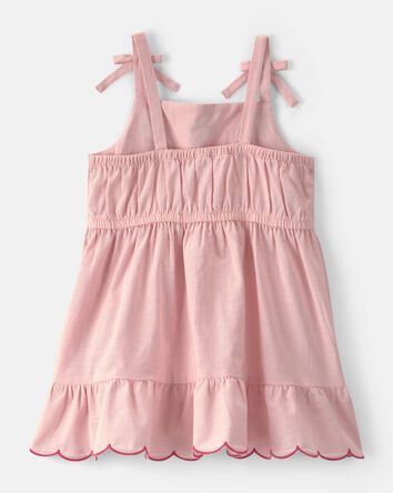 Tout-petit fille - Robe sans manches &agrave; motif de cerises - Rose, 