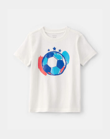 Tout-petit - T-shirt &agrave; imprim&eacute; soccer - Ivoire, 
