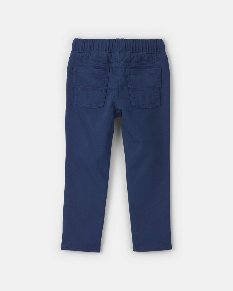 Toddler Boy Pull-On Pants - Navy Blue, image 2 of 4 slides