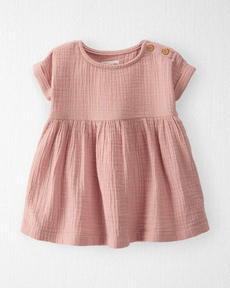 Baby Organic Cotton Gauze Dress, image 1 of 6 slides
