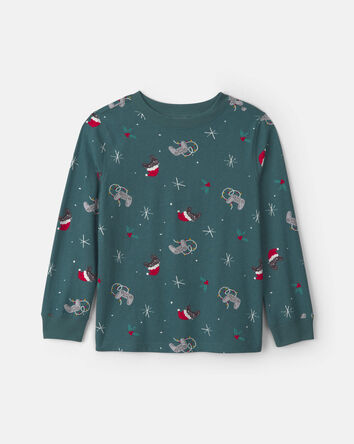 Boys Christmas Gaming Long-Sleeve Tee - Green, 