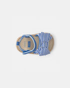 Baby Girl Striped Sandals - Blue, image 4 of 6 slides