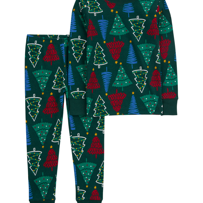 Baby Girls Baby 2 Piece Christmas Tree 100 Cotton Snug Fit Pyjamas 18M Carter s