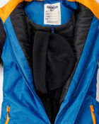 Kid Boy 1-Piece Taslan Snowsuit - Blue, image 5 of 5 slides