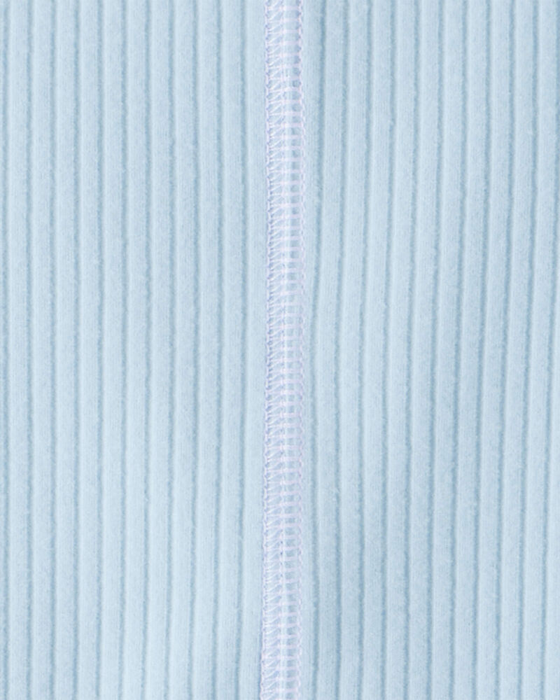 Girls Active Rib Long-Sleeve Top - Blue, image 2 of 3 slides