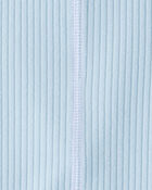 Girls Active Rib Long-Sleeve Top - Blue, image 2 of 3 slides