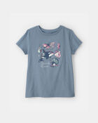 Girls 'Seaside Resort' Sea Animal Graphic Tee - Blue, image 1 of 3 slides