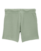 Toddler Waffle Knit Drawstring Shorts - Green, image 4 of 7 slides