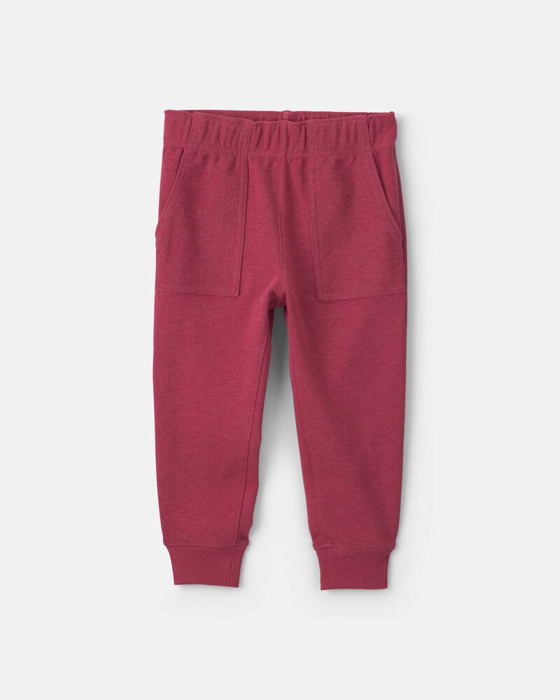 Toddler Boy 2-Piece French Terry Long-Sleeve Top & Pant Set - Burgundy, image 3 of 6 slides