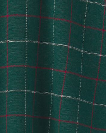 Girls Bow Plaid Skort - Green, 