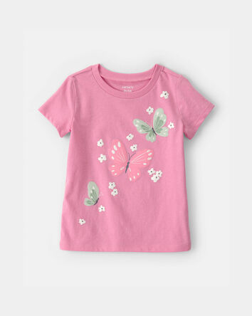 Tout-petit fille - T-shirt &agrave; imprim&eacute; de papillons - Rose, 