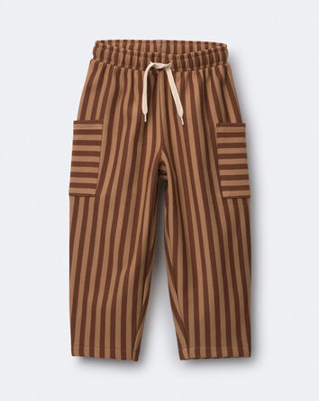 Tout-petit gar&ccedil;on - Pantalon avec poches et rayures - Brun, 