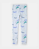 Boys Whale PurelySoft Short-Sleeve Snug Fit 2-Piece Pyjama Set - Blue, image 2 of 7 slides