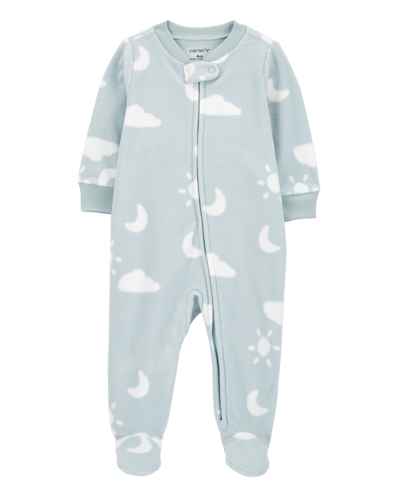 Baby Girls Baby Cloud Fleece Zip Up Footie Sleeper Pyjamas 9M Carter s