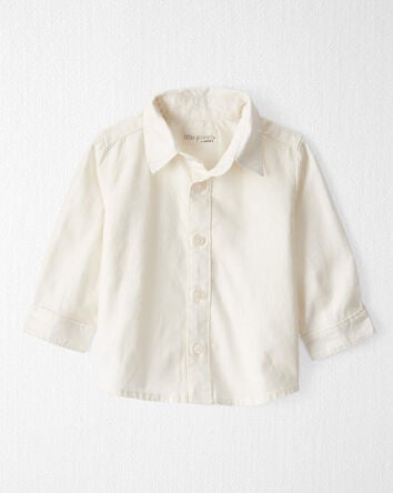 Baby Linen Button-Front Shirt, 