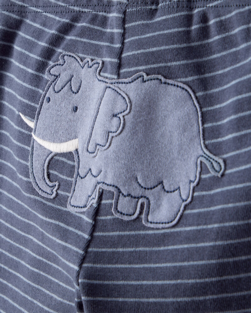 Baby Boy 3-Piece Elephant Print Long-Sleeve Bodysuit Pant Set