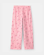 Girls Strawberry Rib Loose Fit 2-Piece Pyjama Set - Pink, image 3 of 5 slides