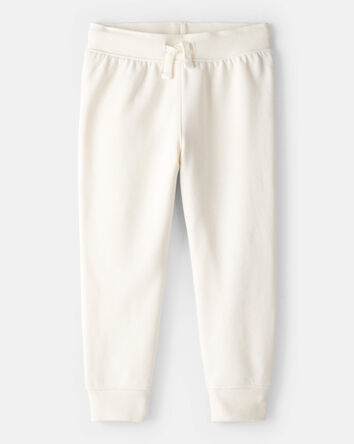 Toddler Girl Drawstring Joggers - Cream, 