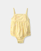 Baby Girl 1-Piece Shell Swimsuit - Yellow, image 1 of 5 slides