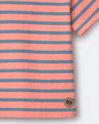 Toddler Boy Relaxed Tee in Stripes - Orange/Blue, image 4 of 6 slides