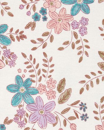 Bébé fille - Emballage multiple de 5 cache-couches à manches courtes à motifs de fleurs, 