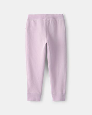 Toddler Girl Drawstring Knit Joggers - Purple, 