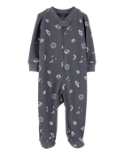 Baby Boy Space Print 2-Way Zip Thermal Sleeper, image 1 of 3 slides